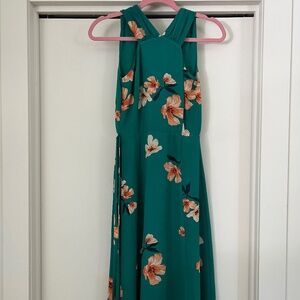 Aritzia high neck floral dress